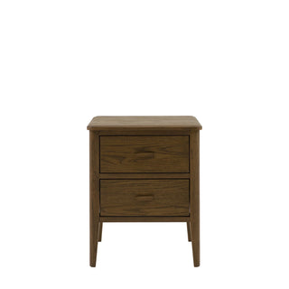 Camden 2 Drawer Bedside Walnut - KC At Home