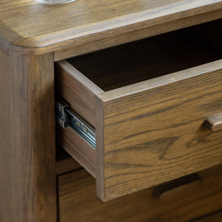 Camden 2 Drawer Bedside Walnut - KC At Home