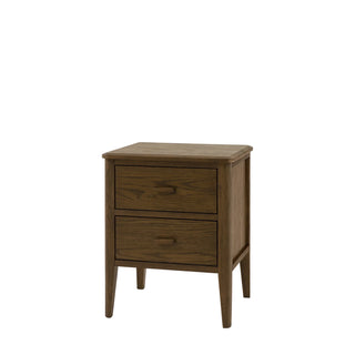 Camden 2 Drawer Bedside Walnut - KC At Home