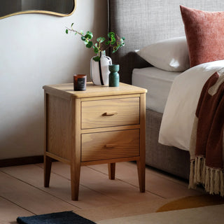 Camden 2 Drawer Bedside Natural - KC At Home