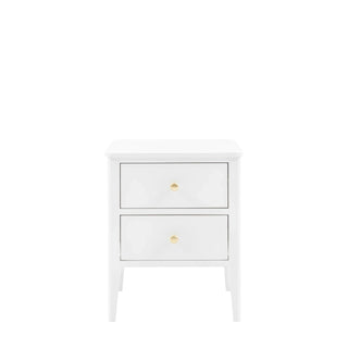 Acton 2 Drawer Bedside White - KC At Home