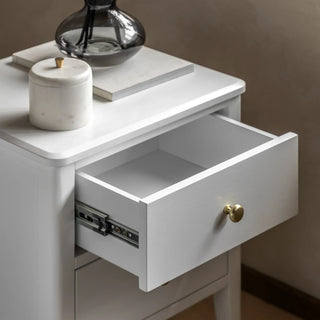 Acton 2 Drawer Bedside White - KC At Home