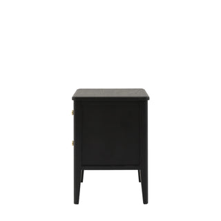 Acton 2 Drawer Bedside Black - KC At Home