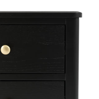 Acton 2 Drawer Bedside Black - KC At Home