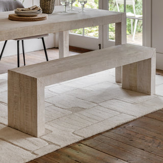 Iowa Dining Bench Whitewash