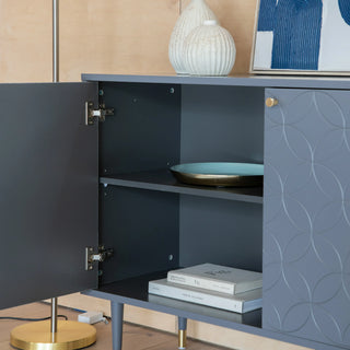 Holbrook 2 Door Cabinet Grey - KC at HOME