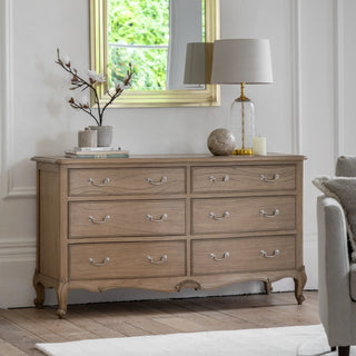 Chic 6 Drawer Chest Weathered - KC At Home