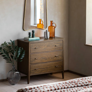 Camden 3 Drawer Chest Walnut - KC At Home
