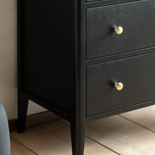 Acton 3 Drawer Chest Black - KC At Home