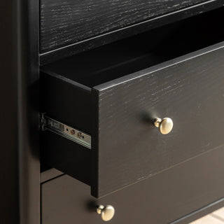 Acton 3 Drawer Chest Black - KC At Home