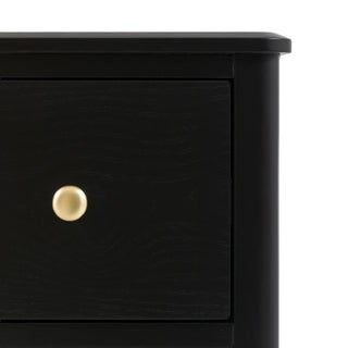 Acton 3 Drawer Chest Black - KC At Home