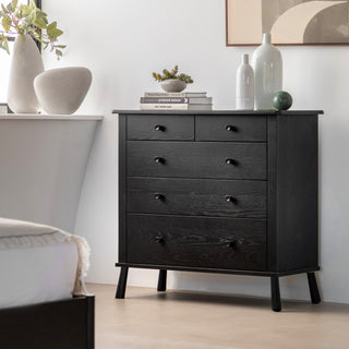 Wycombe 5 Drawer Chest Black