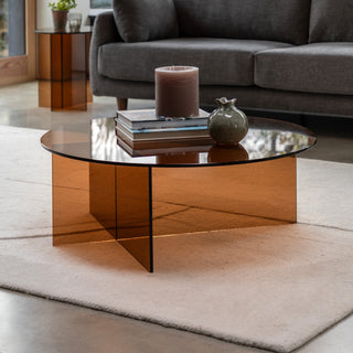 Parioli Glass Coffee Table Bronze