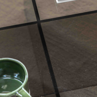 Parioli Glass Coffee Table Charcoal