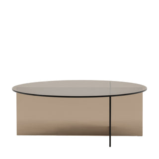 Parioli Glass Coffee Table Charcoal