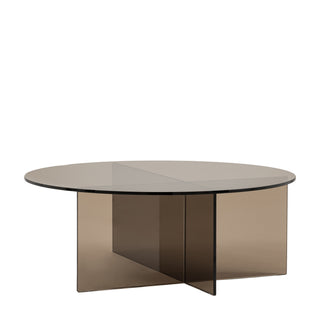 Parioli Glass Coffee Table Charcoal