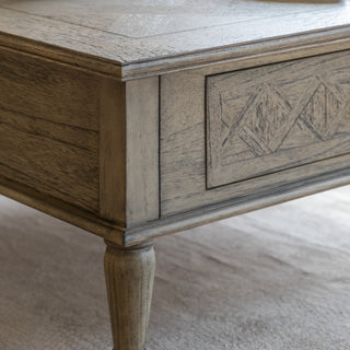 Rustique Square 2 Drawer Coffee Table