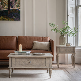 Rustique Square 2 Drawer Coffee Table