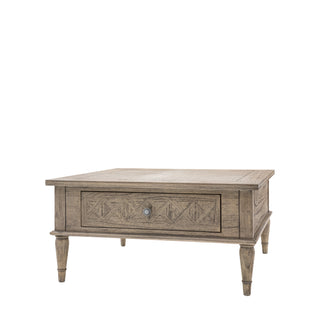 Rustique Square 2 Drawer Coffee Table