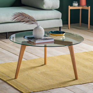 Blair Round Coffee Table Oak - KC at HOME