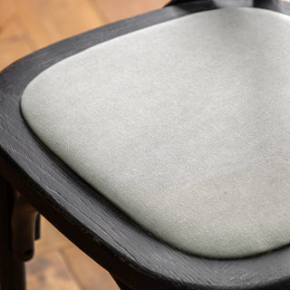 Cafe Chair Black Linen (2 pack) - KC at HOME