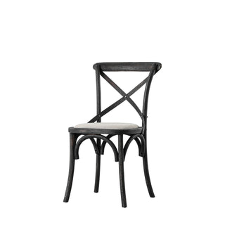 Cafe Chair Black Linen (2 pack) - KC at HOME