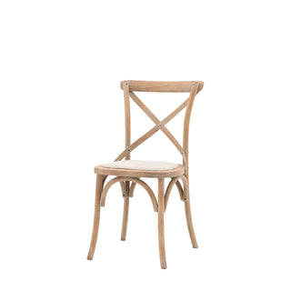 Cafe Chair Washed Oak Linen (2 pack) - KC at HOME