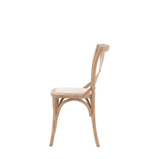 Cafe Chair Washed Oak Linen (2 pack) - KC at HOME