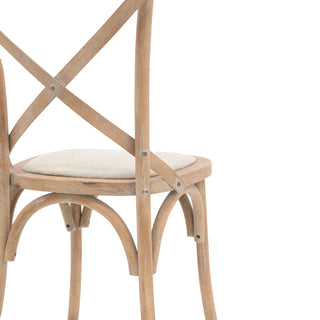 Cafe Chair Washed Oak Linen (2 pack) - KC at HOME