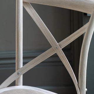 Cafe Chair White Linen (2 pack) - KC at HOME