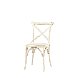 Cafe Chair White Linen (2 pack) - KC at HOME