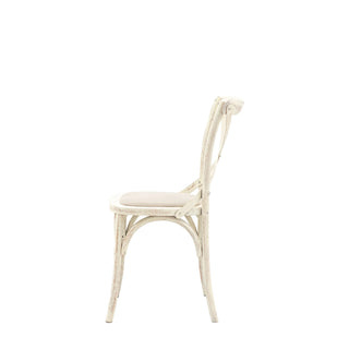 Cafe Chair White Linen (2 pack) - KC at HOME