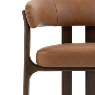 Onda Dining Chair Brown Leather
