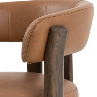 Onda Dining Chair Brown Leather