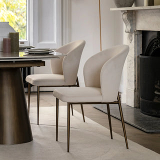 Cosenza Dining Chair Vanilla (2 pack) - KC at HOME