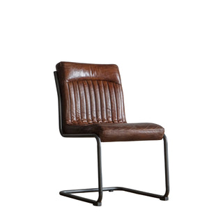 Capri Leather Chair Brown - KC at HOME