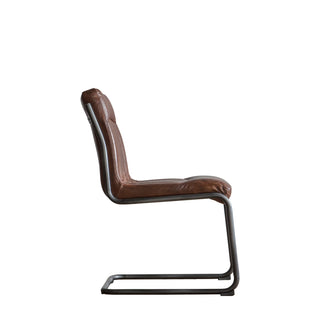 Capri Leather Chair Brown - KC at HOME