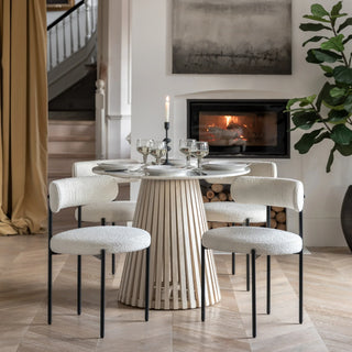 Aveley Dining Chair Vanilla (2 pack) - KC at HOME