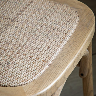 Cafe Chair Oak/Rattan (2 pack) - KC at HOME