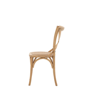 Cafe Chair Oak/Rattan (2 pack) - KC at HOME