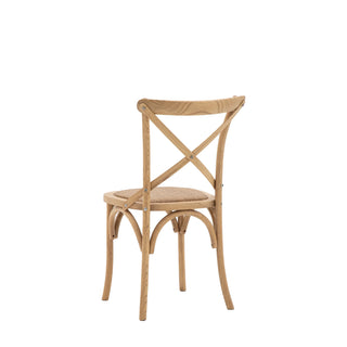 Cafe Chair Oak/Rattan (2 pack) - KC at HOME