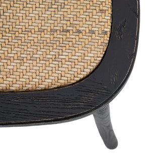 Cafe Chair Black/Rattan (2 pack) - KC at HOME