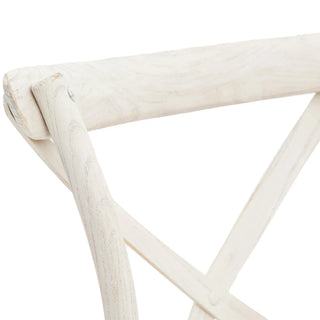 Cafe Chair White/Rattan (2 pack) - KC at HOME