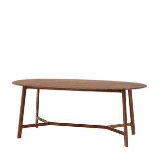 Madrid Oval Dining Table Walnut