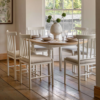 Eton Round Extending Dining Table White