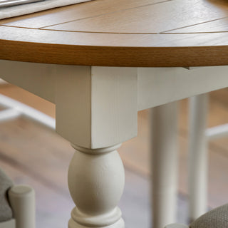 Eton Round Extending Dining Table White