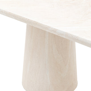 Pedra Oval Dining Table Travertine