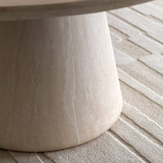 Pedra Round Dining Table Travertine
