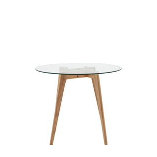 Blair Round Dining Table Oak - KC at HOME