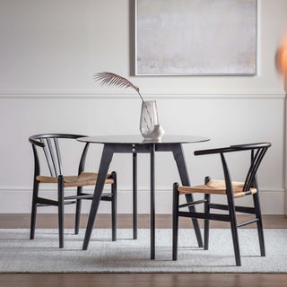 Blair Round Dining Table Black